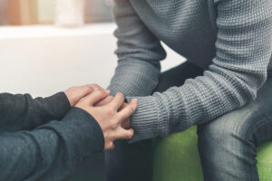 A person supports a loved one who relapsed.