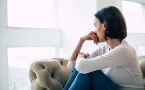 A woman struggles with self sabotage in recovery.
